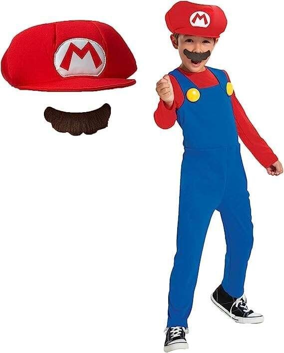 Karnevali kostüüm Super Mario 127-136 cm (7-8 aastat) цена и информация | Karnevali kostüümid | kaup24.ee