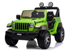 Ühekohaline elektriauto lastele Jeep Wrangler Rubicon, roheline hind ja info | Laste elektriautod | kaup24.ee