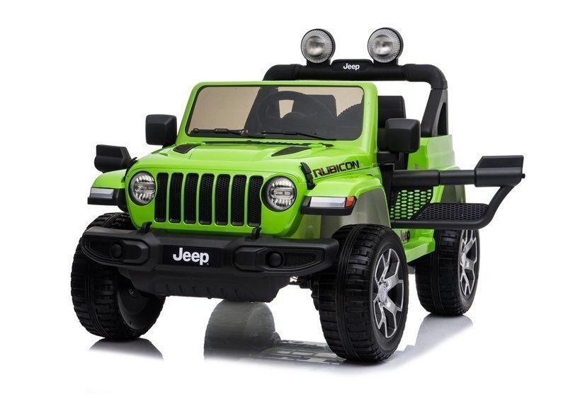 Ühekohaline elektriauto lastele Jeep Wrangler Rubicon, roheline hind ja info | Laste elektriautod | kaup24.ee
