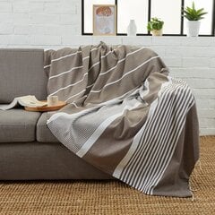 Tuneesia fouta (pleed/tekk) ARTHUR XXL suurus 200x300cm, pruun цена и информация | Покрывала, пледы | kaup24.ee