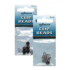 Klambrid Drennan Clip Beads, 6 mm, 5 tk hind ja info | Konksud kalapüügiks | kaup24.ee