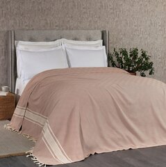 Narmastega pleed, voodikate Linear 190x260cm, telliskivi 100% premium puuvill цена и информация | Покрывала, пледы | kaup24.ee