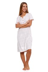 Женская хлопковая ночная рубашка с короткими рукавами, белая цена и информация | Женские пижамы, ночнушки | kaup24.ee