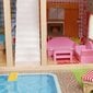 Nukumaja puidust XXL (90cm) basseiniga, mööbel + LED valgustus цена и информация | Tüdrukute mänguasjad | kaup24.ee