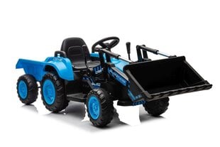 Детский электрический трактор с ковшом и прицепом BW-X002A, синий цена и информация | Электромобили для детей | kaup24.ee