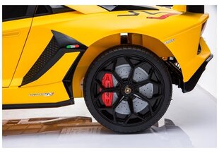 Ühekohaline elektriauto Lamborghini Aventador, kollane hind ja info | Laste elektriautod | kaup24.ee