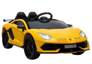 Ühekohaline elektriauto Lamborghini Aventador, kollane hind ja info | Laste elektriautod | kaup24.ee