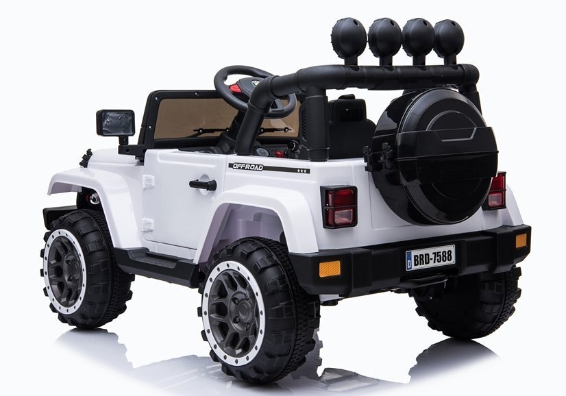 Elektriauto Jeep 4x4 BRD-7588, valge цена и информация | Laste elektriautod | kaup24.ee