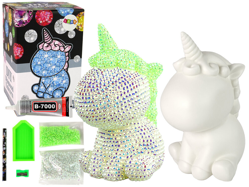 Komplekt Unicorn DIY Creative Kit DIY, teemantkristallid, roheline hind ja info | Arendavad mänguasjad | kaup24.ee