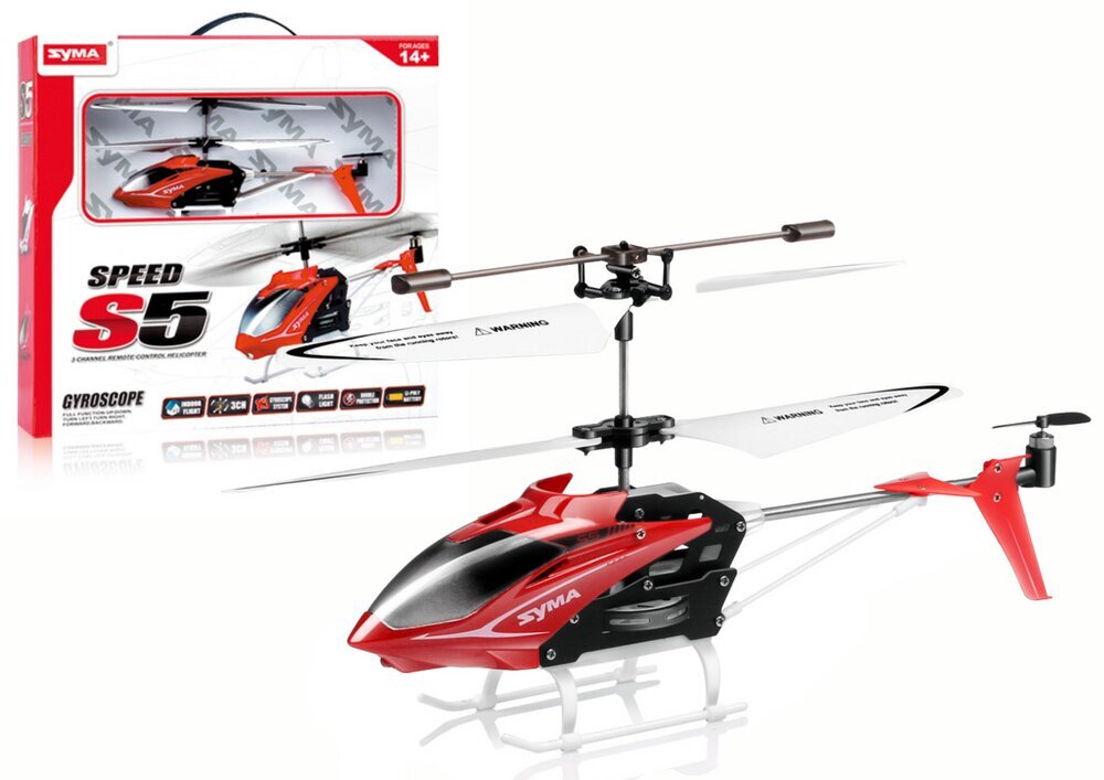 RC Helikopter Speed S5 Syma, must hind ja info | Poiste mänguasjad | kaup24.ee