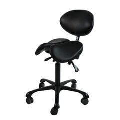 Tool meistri jaoks Stool for Massage Master with Backrest Black hind ja info | Ilusalongi mööbel | kaup24.ee