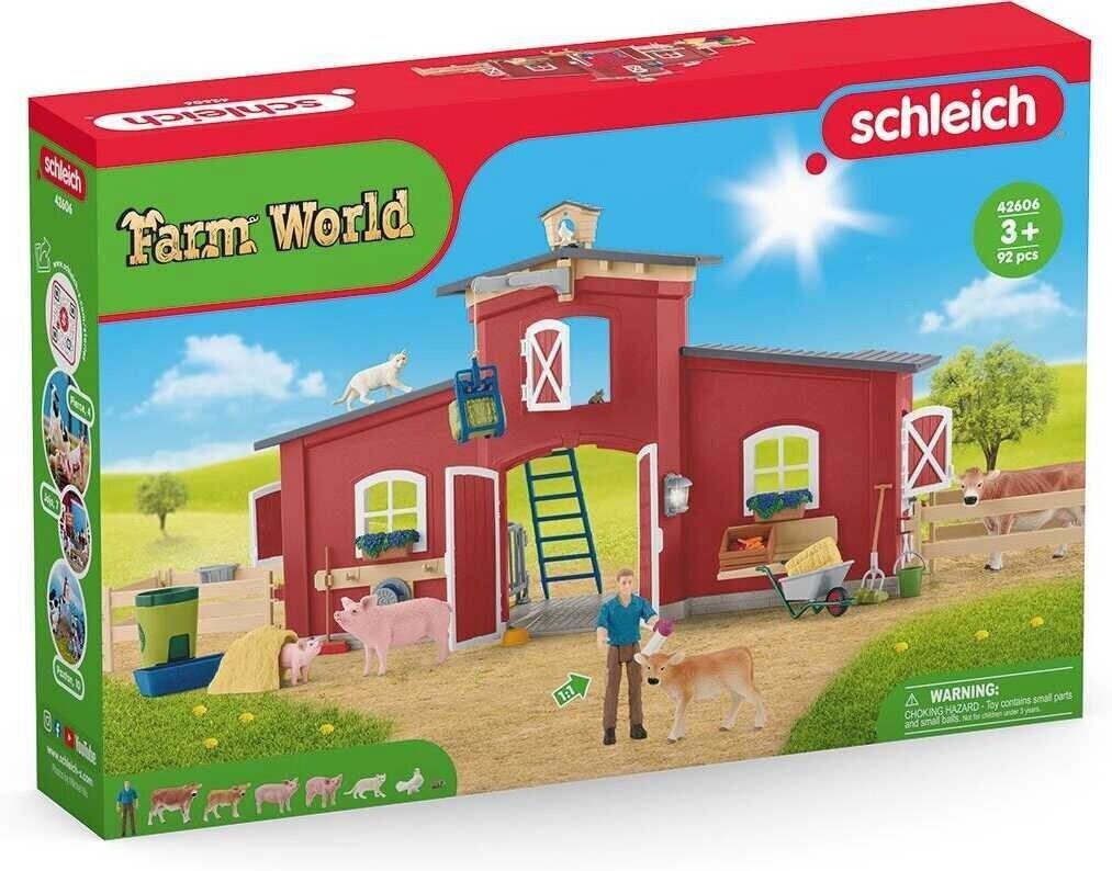 Mängukomplekt Farm World Schleich 42606 punane Laut цена и информация | Poiste mänguasjad | kaup24.ee