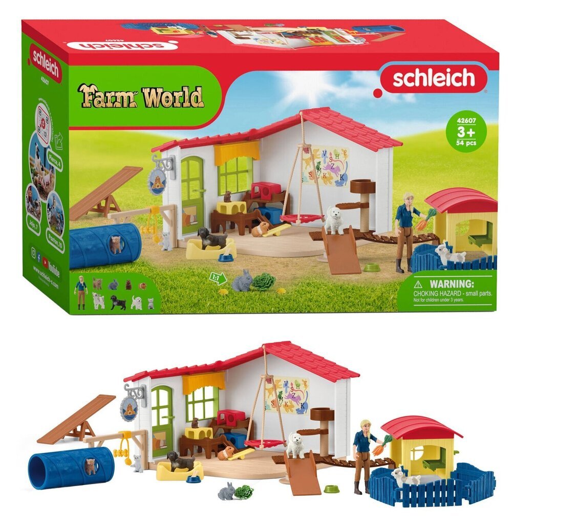 Mängukomplekt Farm World Schleich 42607 Lemmikuhotell цена и информация | Tüdrukute mänguasjad | kaup24.ee