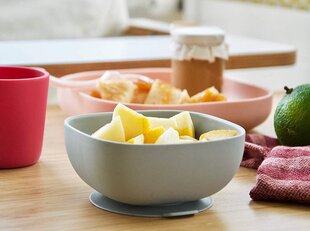 Kleepuva põhjaga kauss Beaba, hall цена и информация | Детская посуда, контейнеры для молока и еды | kaup24.ee
