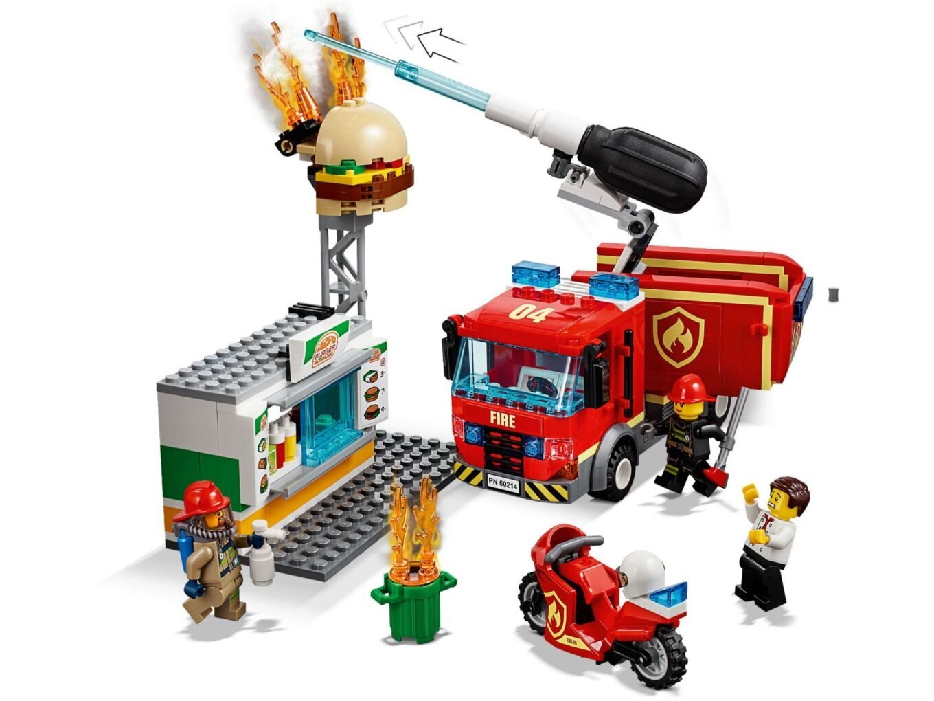 60214 LEGO® City Fire Burgerikohviku tulekahju kustutamine hind ja info | Klotsid ja konstruktorid | kaup24.ee