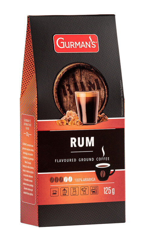 Gurman‘s Rummimaitseline kohv, 125 g hind ja info | Kohv, kakao | kaup24.ee