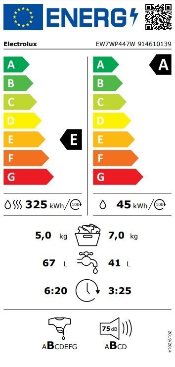 Electrolux EW7WP447W цена и информация | Pesumasinad | kaup24.ee