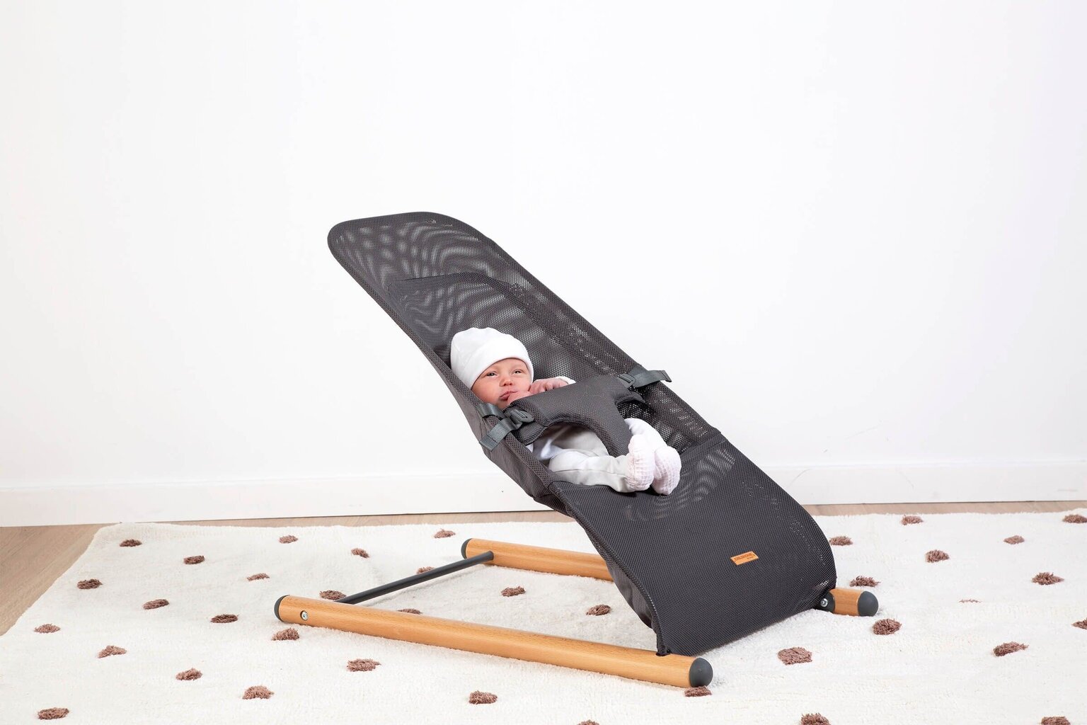 Lamamistool Childhome Evolux Bouncer, naturaalne antratsiit hind ja info | Beebi lamamistoolid | kaup24.ee