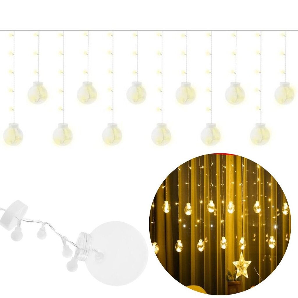 Valguskardin, 108 LED, soe valge, 31 V hind ja info | Jõulutuled | kaup24.ee