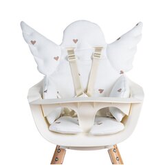 Универсальный вкладыш для стульчика для кормления Childhome Angel Джерси сердечки, белый цена и информация | Обеденные стулья | kaup24.ee