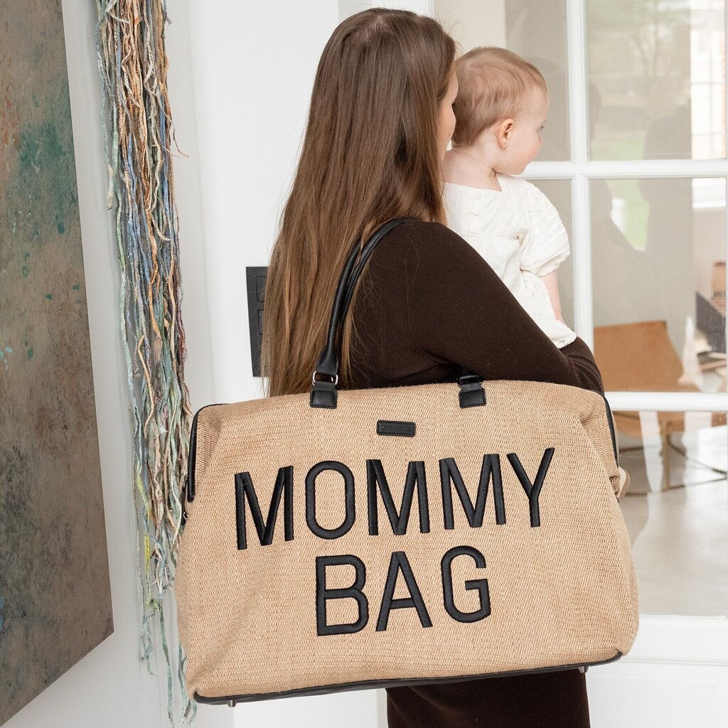 Kott emadele Childhome MOMMY BAG, raffia kudumise tüüp hind ja info | Vankrite tarvikud | kaup24.ee