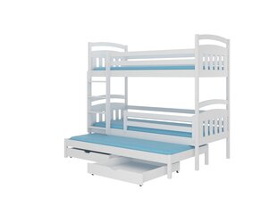 Кровать двухъярусная ADRK Furniture Aldo 80x180 см, белая цена и информация | Детские кровати | kaup24.ee