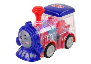 Светодиодный прозрачный локомотив, синий цена и информация | Игрушки для мальчиков | kaup24.ee