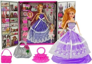 Nukk koos kleidi ja aksessuaaridega, lilla hind ja info | Tüdrukute mänguasjad | kaup24.ee