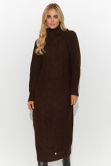Вязаное платье для женщин Makadamia, тёмно-коричневый цена и информация | Платья | kaup24.ee