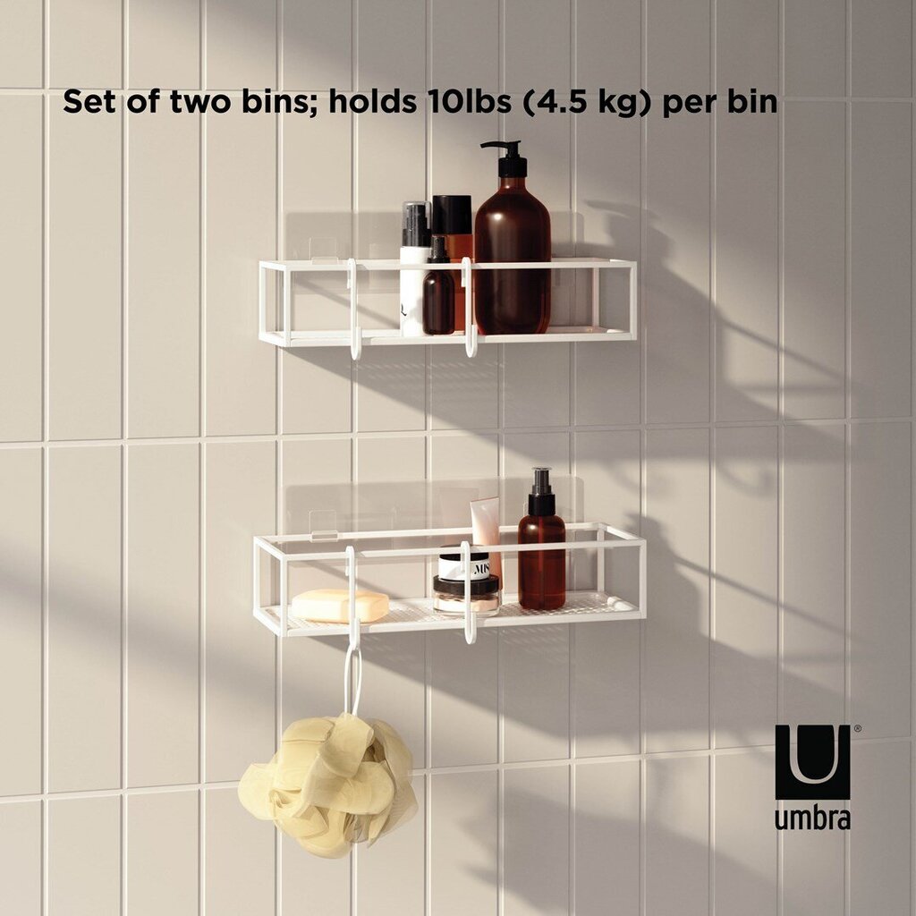 2-riiulikomplekt Umbra Cubiko, valge hind ja info | Riiulid | kaup24.ee
