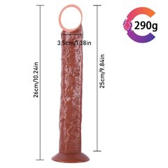 Страпон Long Dildo, коричневый цена и информация | БДСМ и фетиш | kaup24.ee