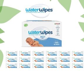 Niisked salvrätikud Waterwipes, 18x60 tk. цена и информация | Влажные салфетки | kaup24.ee