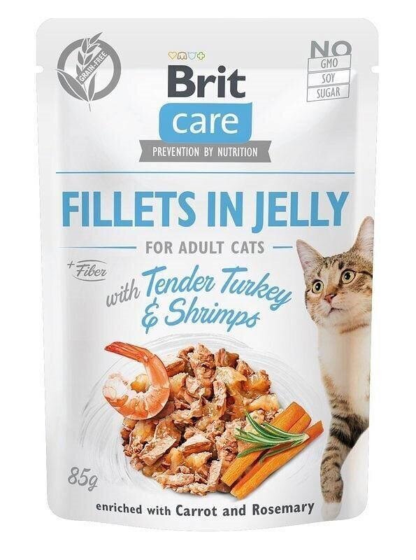 Brit Care täiskasvanud kassidele kalkuni, forelli, kana ja tuunikalaga, 12x85 g hind ja info | Konservid kassidele | kaup24.ee