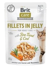 Brit Care täiskasvanud kassidele kalkuni, forelli, kana ja tuunikalaga, 12x85 g hind ja info | Brit Care Kassidele | kaup24.ee