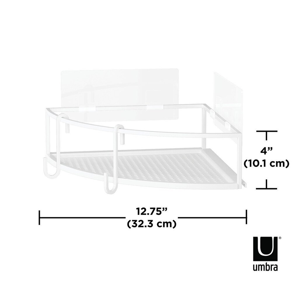 2-riiulikomplekt Umbra Cubiko, valge цена и информация | Riiulid | kaup24.ee