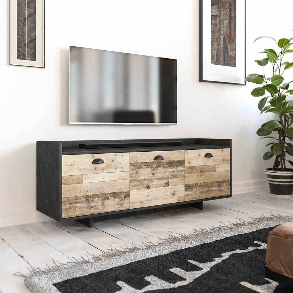 Tv-laud Hakano Ratio, must/pruun hind ja info | TV alused | kaup24.ee
