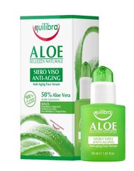 Vananemisvastane näoseerum koos aloe vera ja hüaluroonhappega Equilibra Aloe Bellezza Naturale 30 ml hind ja info | Näoõlid, seerumid | kaup24.ee