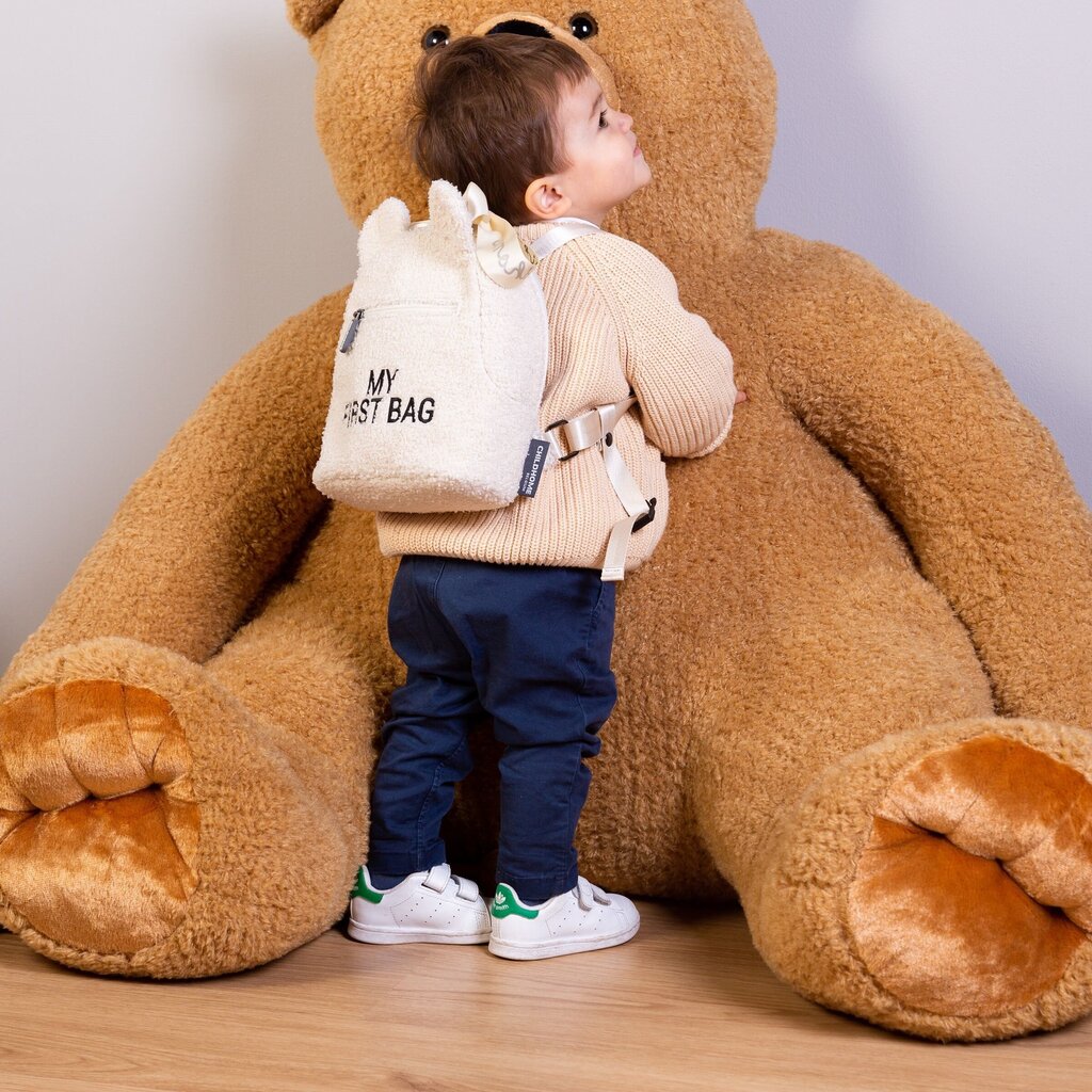 Laste seljakott Childhome My first bag, Teddy off white цена и информация | Spordikotid, seljakotid | kaup24.ee