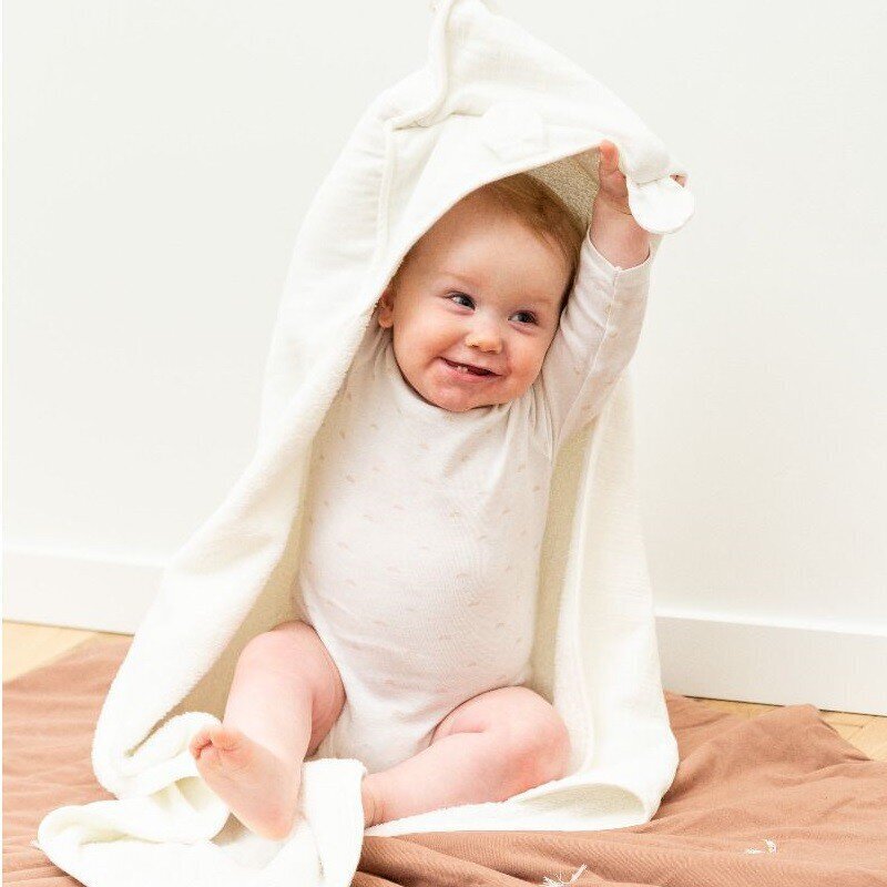 Laste rätik koos näorätikuga Childhome, 80 х 80 cm hind ja info | Rätikud, saunalinad | kaup24.ee