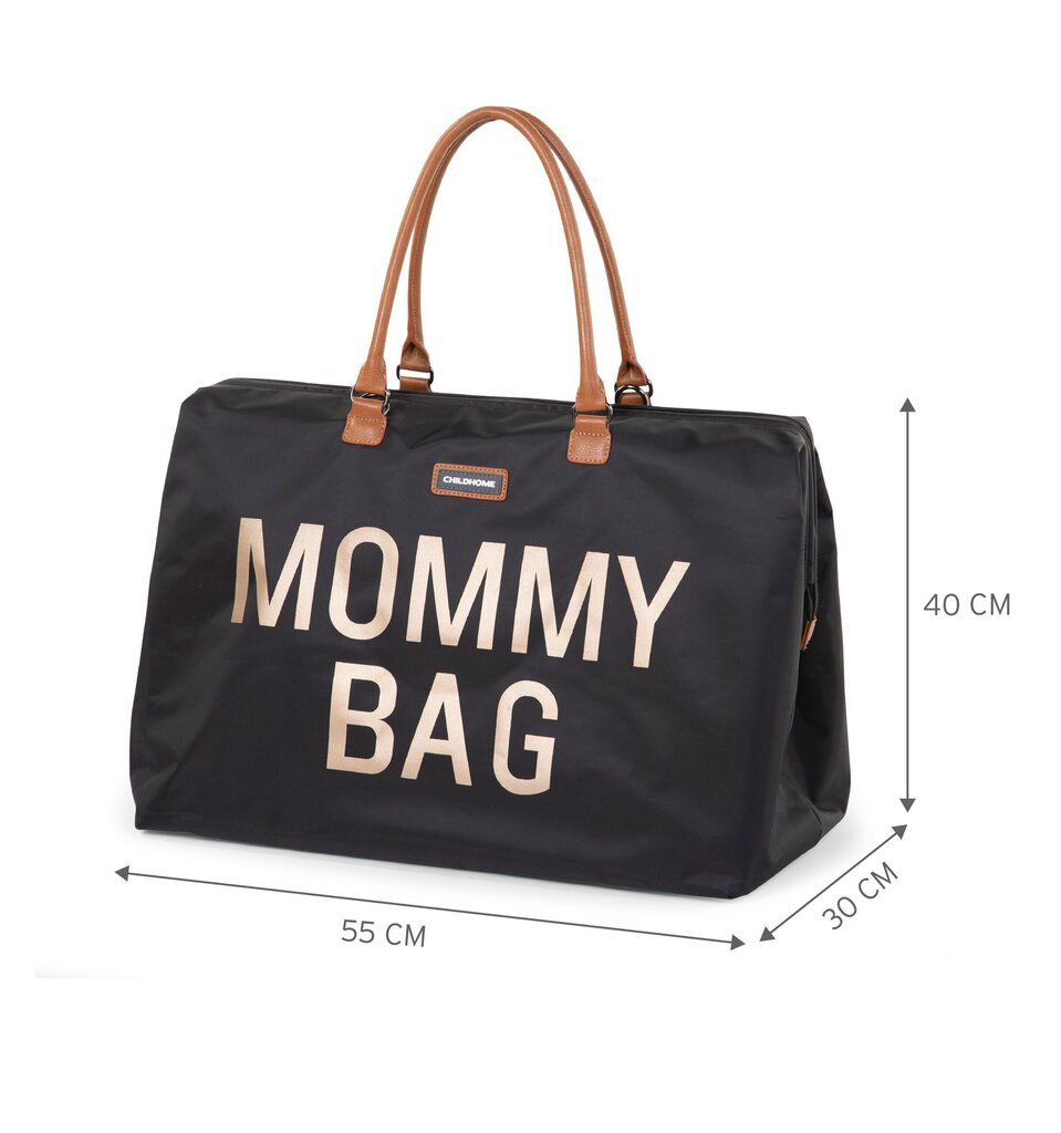 Kott emadele Childhom Mommy Bag, must ja kuldne hind ja info | Vankrite tarvikud | kaup24.ee