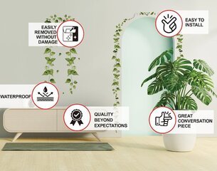 Наклейка на стену зеленые листья плюща цена и информация | Декоративные наклейки | kaup24.ee