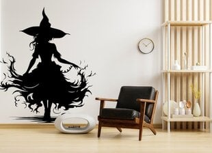 Tulekahjus Nõid Siluett Kleebis - Lumav Halloweeni Aknakunst - 160 x 160 cm цена и информация | Декоративные наклейки | kaup24.ee