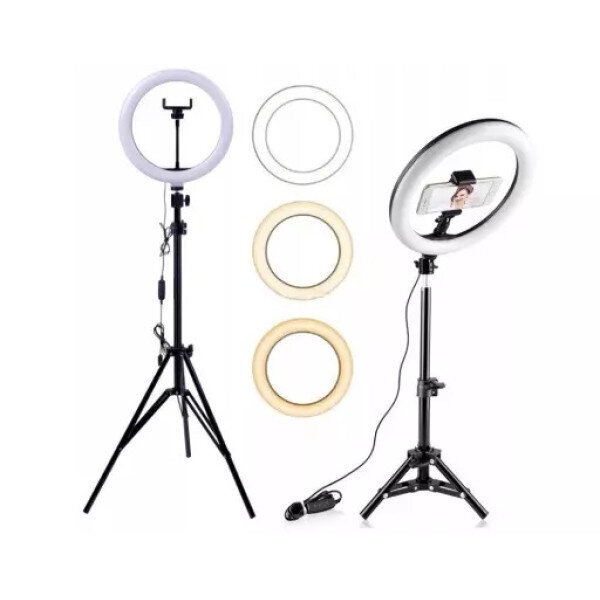 Selfie LED-lamp F-260 26cm statiiviga, ilma puldita hind ja info | Fotovalgustuse seadmed | kaup24.ee