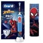 Oral-B Vitality Pro Kids 3+ Spiderman + Travel Case hind ja info | Elektrilised hambaharjad | kaup24.ee