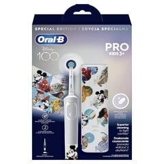 Oral-B Vitality Pro Kids 3+ Disney 100 + Travel Case цена и информация | Электрические зубные щетки | kaup24.ee