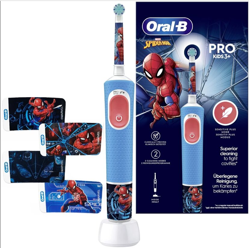 Oral-B Vitality Pro Kids 3+ Spiderman цена и информация | Elektrilised hambaharjad | kaup24.ee