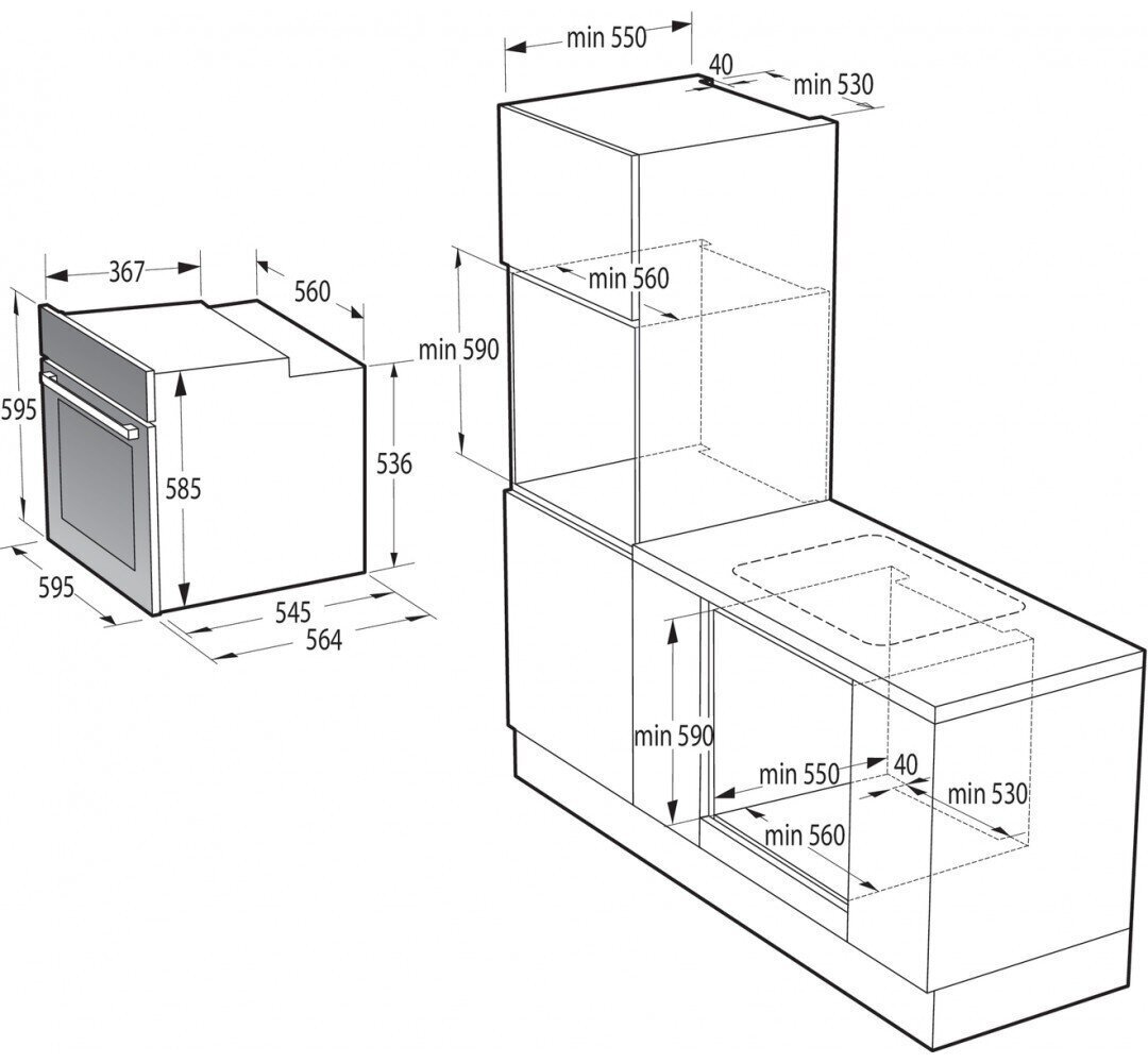 Gorenje B2psa6747Dgwi цена и информация | Ahjud | kaup24.ee