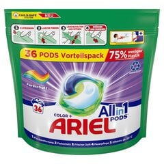 Ariel All-in-1 Pods Colour Pesukapslid, 36 tk цена и информация | Ariel Кухонные товары, товары для домашнего хозяйства | kaup24.ee