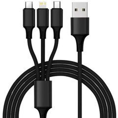 Izoxis USB kaabel 3in1 hind ja info | Mobiiltelefonide kaablid | kaup24.ee