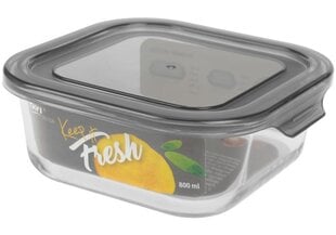 Коробка пищевая из термостойкого стекла 800мл с крышкой. цена и информация | Посуда для хранения еды | kaup24.ee